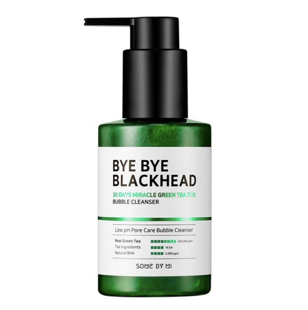 Some By Mi – Nettoyant – ByeBye Blackhead Green Tea Tox Bubble Cleanser